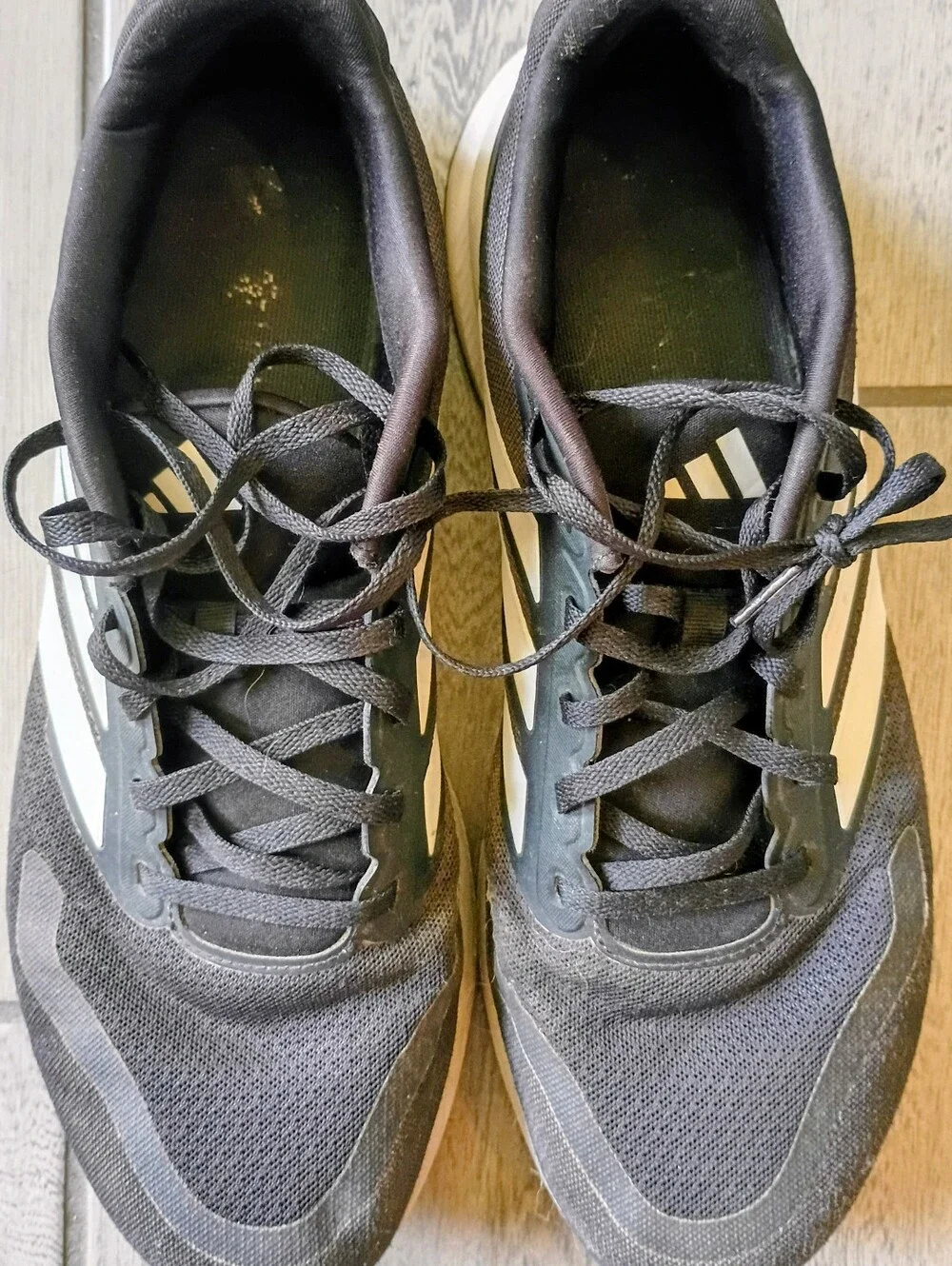 Adidas Men's Black/White Running Shoes
